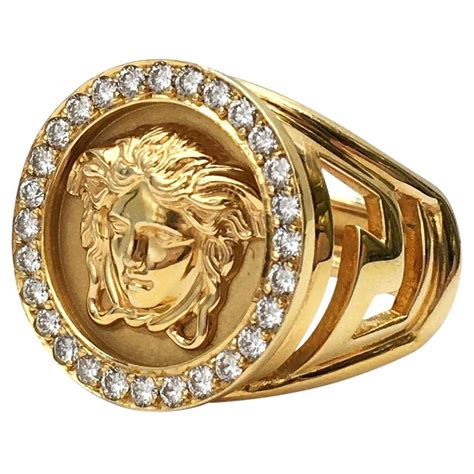 versace ring sølv|gold label Versace ring.